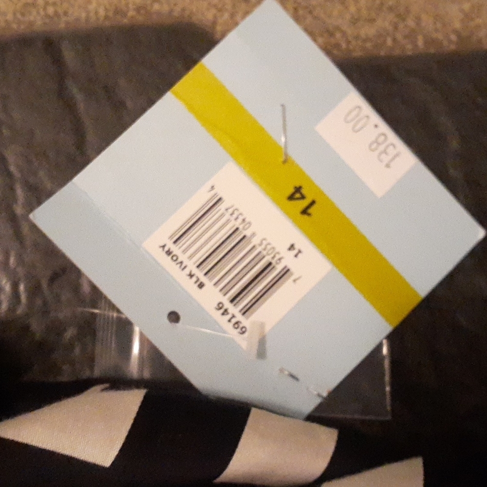 Suzi Chin Black & White Check Fit & Flare Dress SIZE 14 – Belted Shirt Dress NWT - Picture 4 of 7
